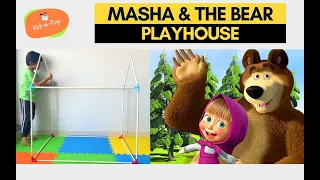 Masha and the Bear Tent House | Unboxing Assembling Setup Toy Review | 4K Video