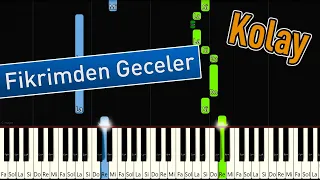 Ayrılık - Fikrimden Geceler Yatabilmirem | Kolay Piyano - Nasıl Çalınır