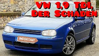 VW 1,9 TDI Schaden festgestellt & REPARATUR