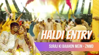 Bride & Groom | Haldi Entry | Suraj Ki Baahon Mein | Flashmob Dance