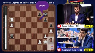 Magnus Carlsen vs Viswanathan Anand || Chess24 Legends of Chess 2020 - Round 2