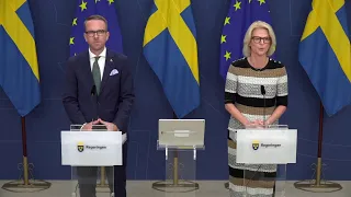 Pressträff med Elisabeth Svantesson och Andreas Carlson