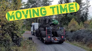 Moving the John Deere 1910g to Its New Location via Trailer