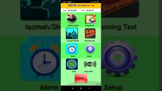 cara setting jws RF jam waktu sholat auto tartil adzan multi 1 2 3 4 5 6 panel via hp android