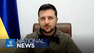 Ukrainian President Volodymyr Zelenskyy appeals to Canada's Parliament | APTN News