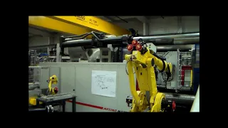 Insert Molding and Part picking using a Fanuc M900 robot.