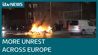 Anti-lockdown protests erupt around Europe for third night in row | ITV News