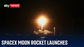 SpaceX rocket launches for moon's mysterious southern pole