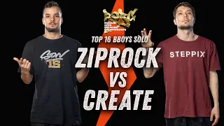 ZipRock (Action Man Crew) vs Create ★ Top 16 BBoys Solo ★ 2021 ROBC x WDSF