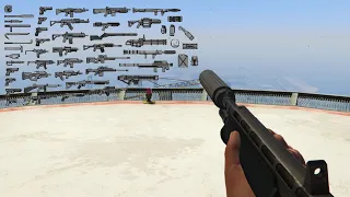 All Silenced Weapons and Sounds in GTA 5 in 54 Seconds (First Person)
