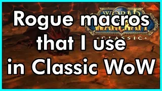 Rogue Macros in Classic / Vanilla WoW