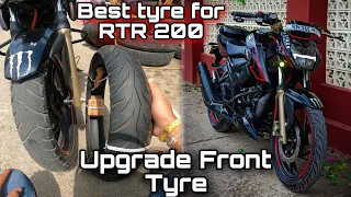 Upgrade Apache RTR 200 Front tyre || MRF nylo grip Zapper 🔥