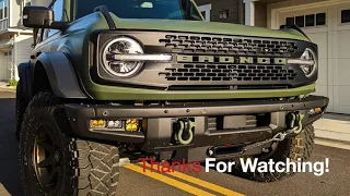 Bronco Rough Country Hidden Warn Winch - 2.3L - Modular Bumper