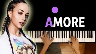 Мари Краймбрери - AMORE ● караоке | PIANO_KARAOKE ● + НОТЫ & MIDI