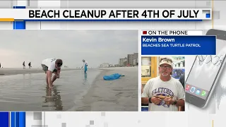 Beach Clean-Up After 4th of July