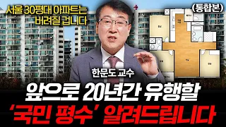 30평 아파트 시대는 끝났습니다. 앞으로 20년간 유행할 아파트 국민 평수 (한문도 교수 풀버전)