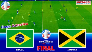 BRAZIL vs JAMAICA - COPA AMERICA 2024 FINAL - FULL MATCH ALL GOALS | PES GAMEPLAY PC