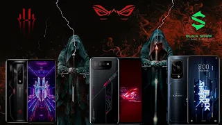 Red Magic 7 5G vs Asus ROG Phone 6 vs Black Shark 5  #smartphone #gamers