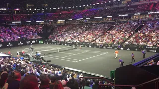 Highlight || Sock v. Edmund  || Court Side View - Laver Cup