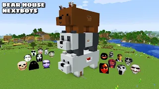 SURVIVAL WE BARE BEARS HOUSE WITH 100 NEXTBOTS in Minecraft - Gameplay - Coffin Meme