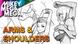 How To Draw ARMS FOR ANIME MANGA FEMALE CHARACTERS with MIKEY MEGA MEGA