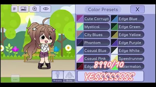 Rating Color Presets on my OC! Pt 2/3 | Gacha Life | stay tuned EHEHE