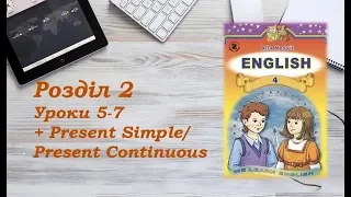 Англійська мова (4 клас) Алла Несвіт / Розділ 2 (Уроки 5-7) + Present Simple/ Present Continuous