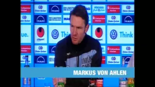 Pressekonferenz nach dem Auswärtsspiel des FSV Frankfurt bei 1860 München