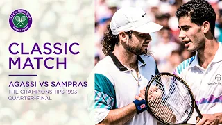 Pete Sampras vs Andre Agassi | Wimbledon 1993 Quarter-final | Full Match