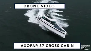 Axopar 37 Drone Video for 37 Cross Cabin Brabus Edition - Stunning boat with 600HP! Solent Blasting!