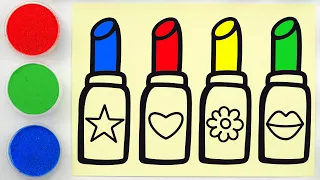 Sand painting coloring lipstick