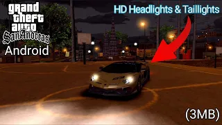 HD Headlights And Taillights 2.0 For GTA SA Android