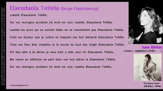 Elaeudanla teiteia (Serge Gainsbourg) - Jane Birkin