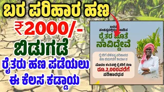 ಬೆಳೆ ಪರಿಹಾರ 2000Rs ಹಣ ಪಡೆಯಲು ಈ ಕೆಲಸ ಕಡ್ಡಾಯ  | Bele Parihara Payment Status Check | Crop loss 2023