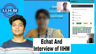 My Interview And EcHat Exam In IIhM kolkata || IIHM Kolkata