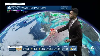 Northerly flow and decreasing onshore winds may clear the marine layer by Monday afternoon