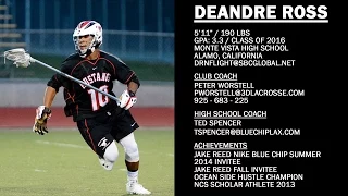 Deandre Ross Lacrosse Highlights