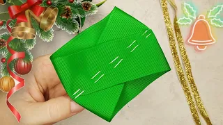 Just One Piece of Ribbon but such a Wonderful Bow - Christmas Bows - Ribbon Tricks Hand Embroidery