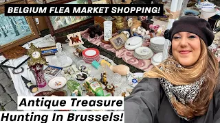 FLEA MARKET SHOPPING! Treasure Hunt In Brussels, Belgium For Valuable Antiques! | Part 1