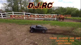 Test run of a Losi 5ive-T Brushless Conversion.