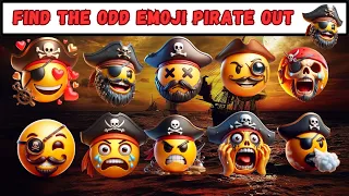 HOW GOOD ARE YOUR EYES 🏴‍☠️ l Find The Odd Emoji Out #008 l Emoji PIRATE 🏴‍☠️test