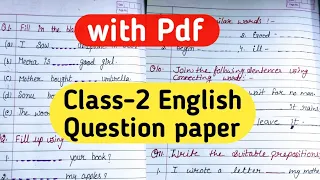 Class-2 English question paper || English practice paper class-2||
