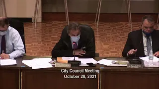 Regular City Council & Committee Meetings - October 28, 2021