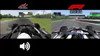 *NEW F1 2021 TRACK* Imola Track Comparison | F1 2021 VS Assetto Corsa