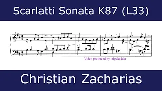 Domenico  Scarlatti - Sonata in B minor K87 (Christian Zacharias)