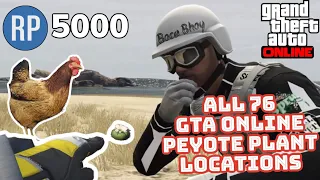 GTA Online All 76 Peyote Locations (Play As Animals & Earn Lots of RP)