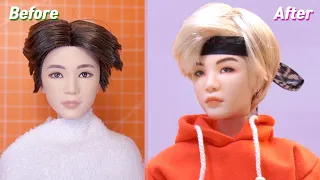 BTS Suga (슈가) x Mattel Dolls Repaint /방탄소년단 마텔 인형 리페인팅 Fashion Doll