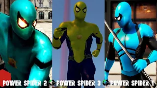 Power Spider 1 Vs Power Spider 2 Vs Power Spider 3 - Flying Amazing Spiderman | Android GamePlay