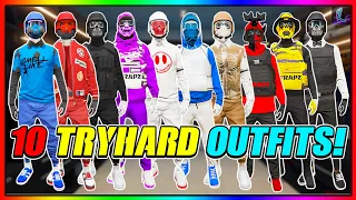 TOP 10 BEST EASY TO MAKE MODDED TRYHARD OUTFITS! *AFTER PATCH 1.66* (GTA Online Clothing Glitches)