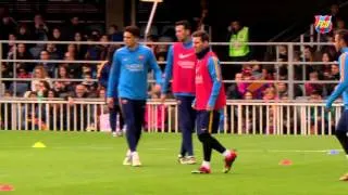 Open door training session for the Barça fans at the Minestadi